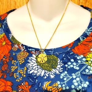 Vintage Sand Dollar necklace with Earrings set